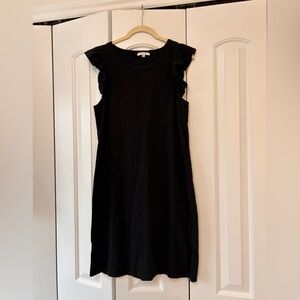 Z Supply Black Ruffle Sleeve Midi Dress